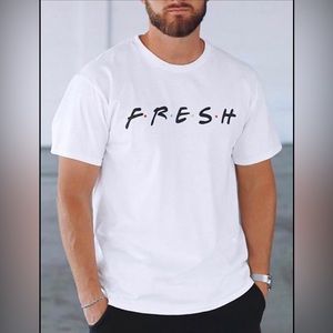 Shirt Printed White T-Shirt For Men size: XL